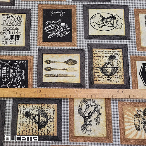 Tissu décoratif KITCHEN BLACK