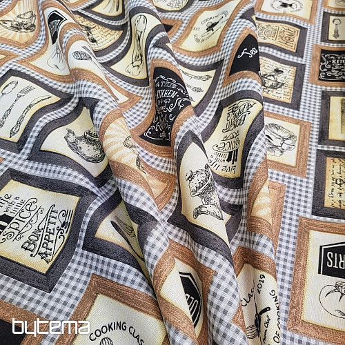 Tissu décoratif KITCHEN BLACK