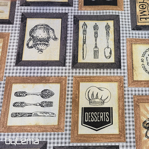 Tissu décoratif KITCHEN BLACK