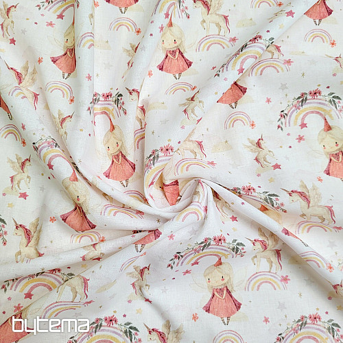 Tissu en coton RAINBOW FAIRY