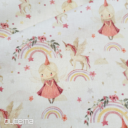 Tissu en coton RAINBOW FAIRY
