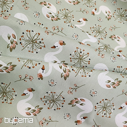 Tissu en coton CYGNES