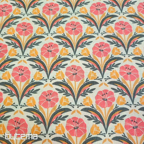 Tissu en coton SELMA ORANGE