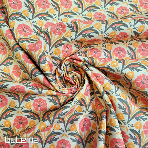 Tissu en coton SELMA ORANGE