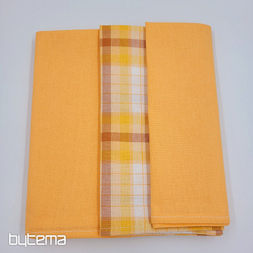 Serviettes en coton ORANGE all-over