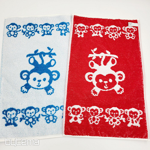 Serviette enfant SINGE - mélange de couleurs