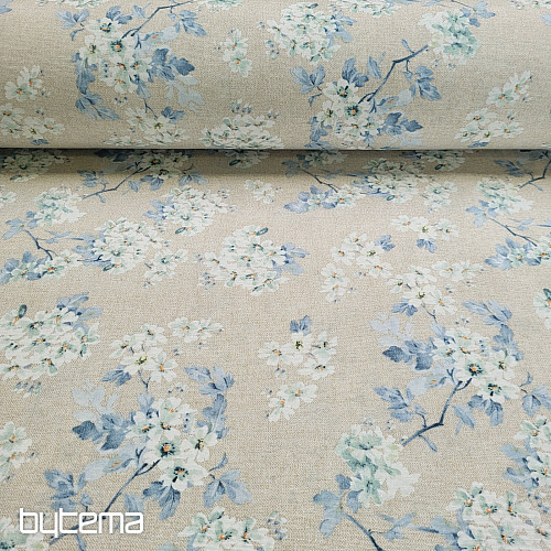 Tissu décoratif ALMOND bleu