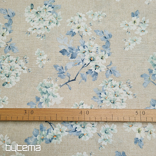 Tissu décoratif ALMOND bleu