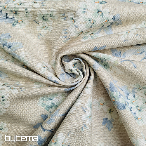 Tissu décoratif ALMOND bleu
