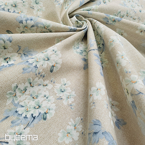Tissu décoratif ALMOND bleu