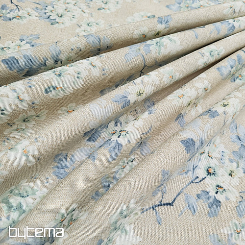 Tissu décoratif ALMOND bleu