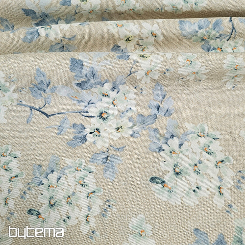 Tissu décoratif ALMOND bleu