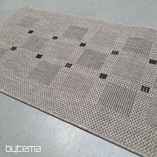 Tapis bouclé FLOORLUX 20079/04 pois argent-noir