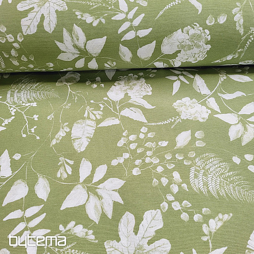 Tissu décoratif AMY FLOR vert