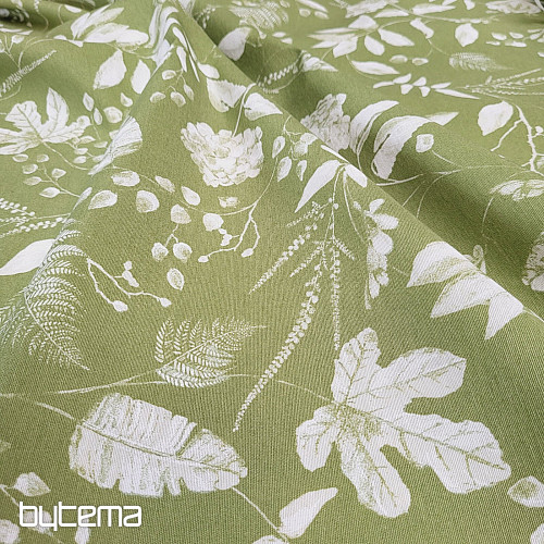 Tissu décoratif AMY FLOR vert