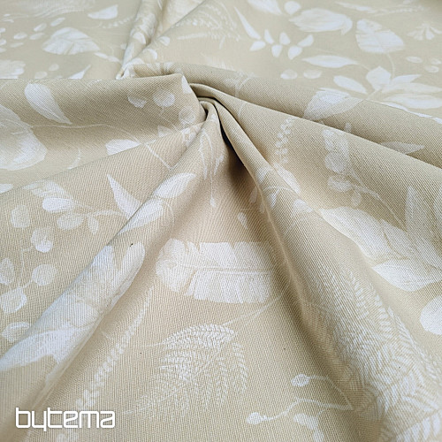 Tissu décoratif AMY FLOR beige