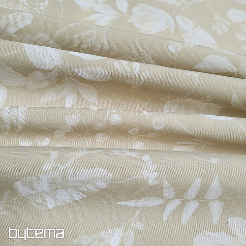 Tissu décoratif AMY FLOR beige