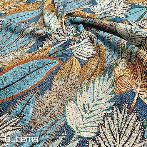 Tissu tapisserie SAFIA BLEU