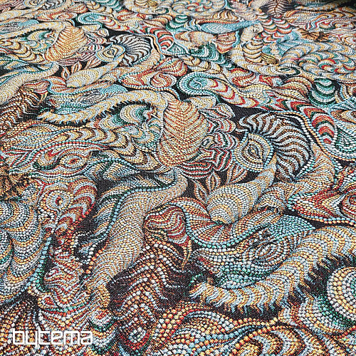 Tissu tapisserie FARADAY NOIR