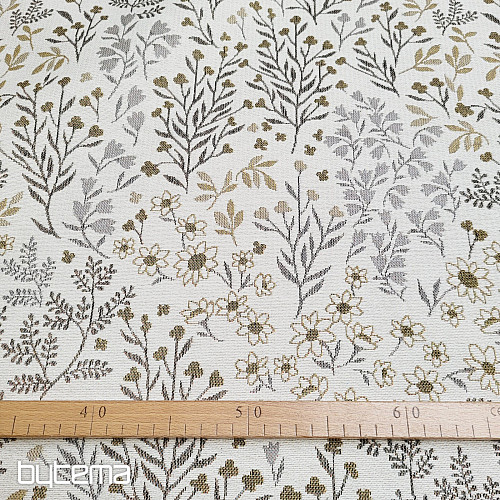 Tissu tapisserie GLADIS FLOR beige