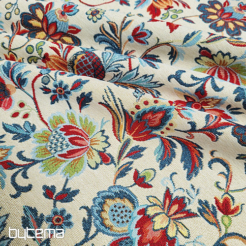 Tissu tapisserie CAMELA beige