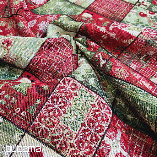 Tissu de tapisserie MOSAÏQUE DE NOËL