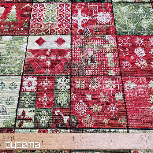Tissu de tapisserie MOSAÏQUE DE NOËL