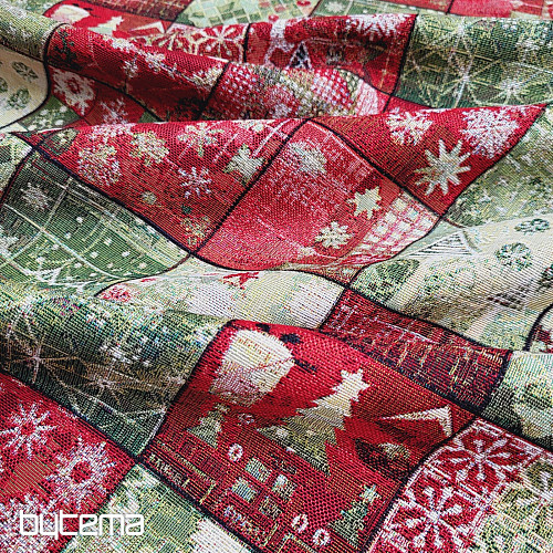 Tissu de tapisserie MOSAÏQUE DE NOËL