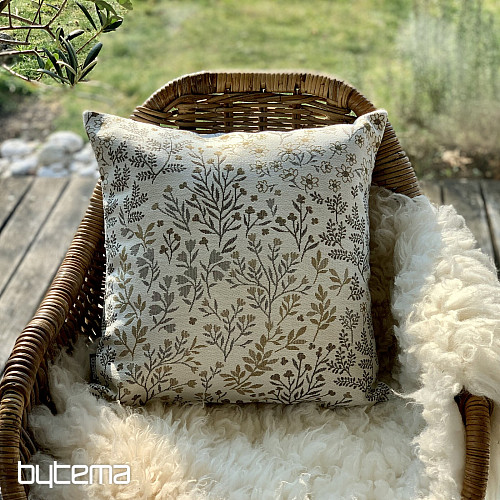 Taie d'oreiller tapisserie GLADIS FLOR beige