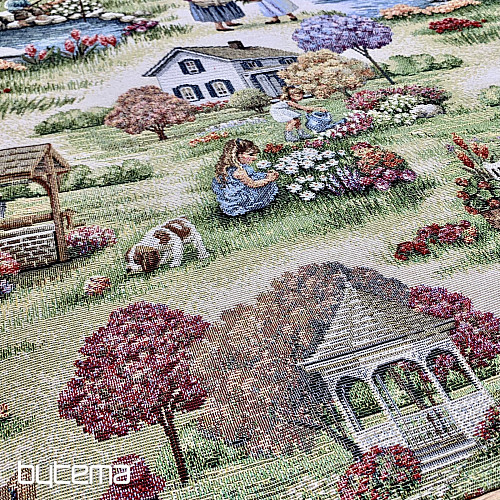 Nappe et foulard en tapisserie JARDIN DU PARADIS II