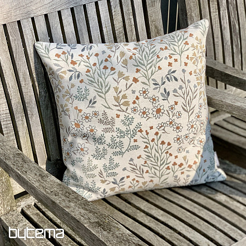 Taie d&#39;oreiller tapisserie GLADIS FLOR bleu