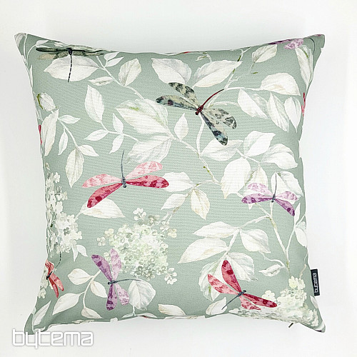 Taie d&#39;oreiller décorative ROSETO DRAGONFLY menthol