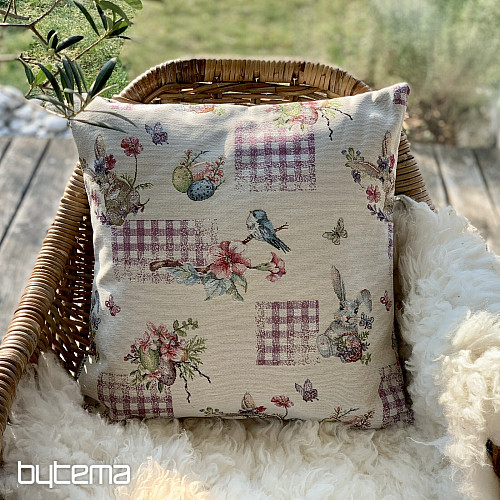 Housse de tapisserie de Pâques LAPIN LILA