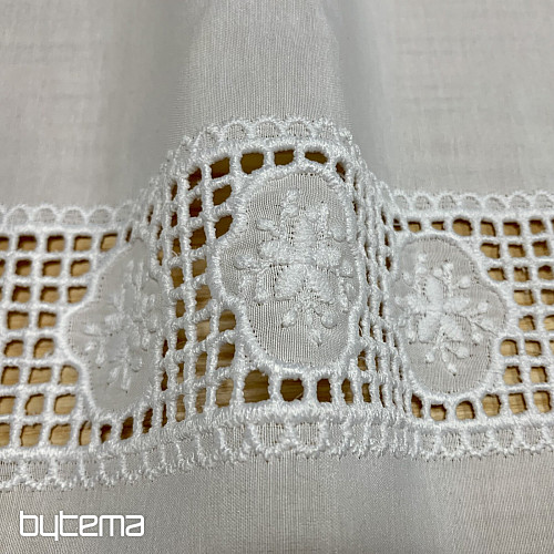 Rideau en vitrail V 291 blanc