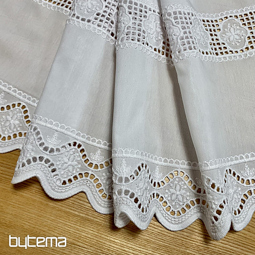 Rideau en vitrail V 291 blanc