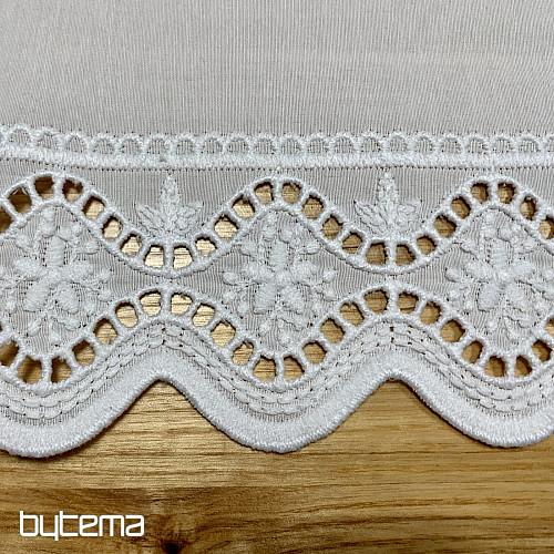 Rideau en vitrail V 291 blanc