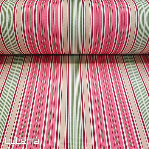 Tissu décoratif PUBLIO - rayures roses
