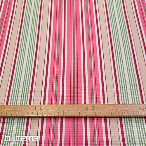 Tissu décoratif PUBLIO - rayures roses