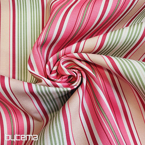 Tissu décoratif PUBLIO - rayures roses