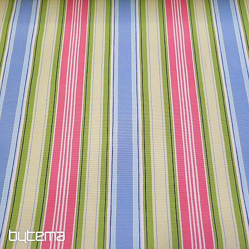 Tissu décoratif LIRIO - rayures vertes