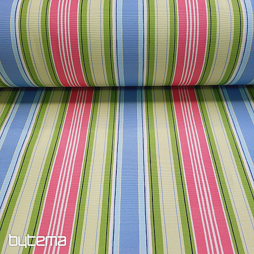 Tissu décoratif LIRIO - rayures vertes
