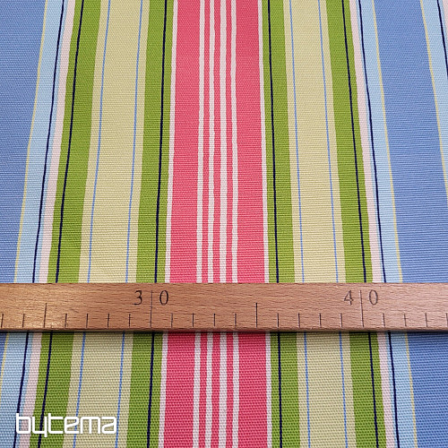 Tissu décoratif LIRIO - rayures vertes