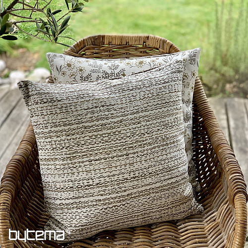 Taie d'oreiller tapisserie GLADIS STRIPE beige