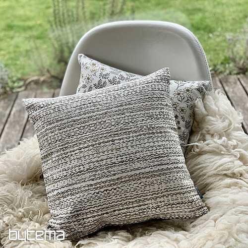 Taie d'oreiller tapisserie GLADIS STRIPE beige
