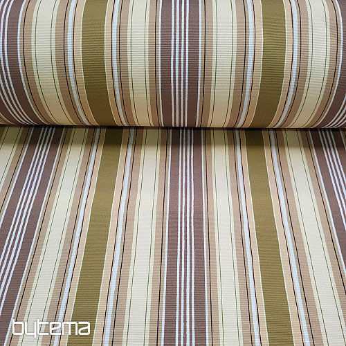 Tissu décoratif LIRIO - rayures marron