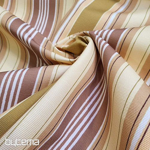 Tissu décoratif LIRIO - rayures marron