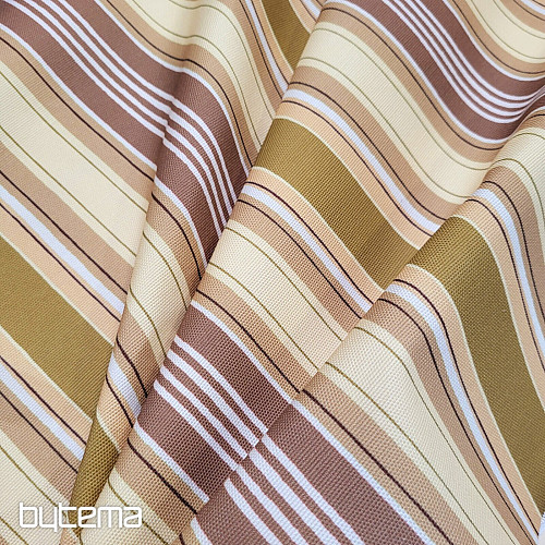 Tissu décoratif LIRIO - rayures marron