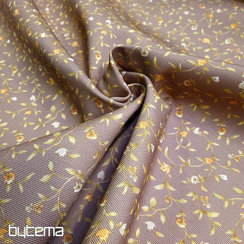 Tissu décoratif MILFLORES marron