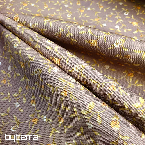 Tissu décoratif MILFLORES marron
