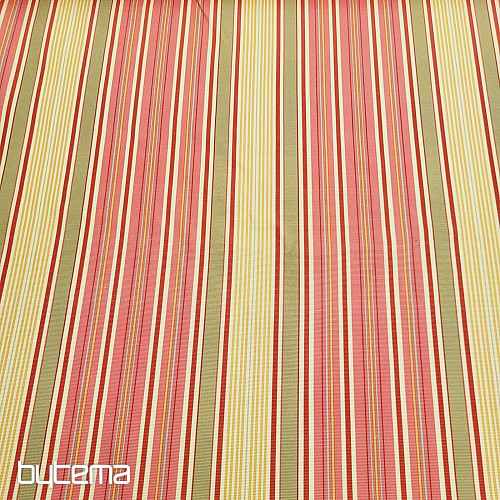 Tissu décoratif PUBLIO - rayures orange